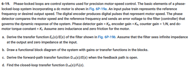 6-19. Phase-locked loops are control systems used for | Chegg.com