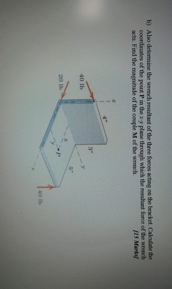 Solved b) Also determine the wrench resultant of the three