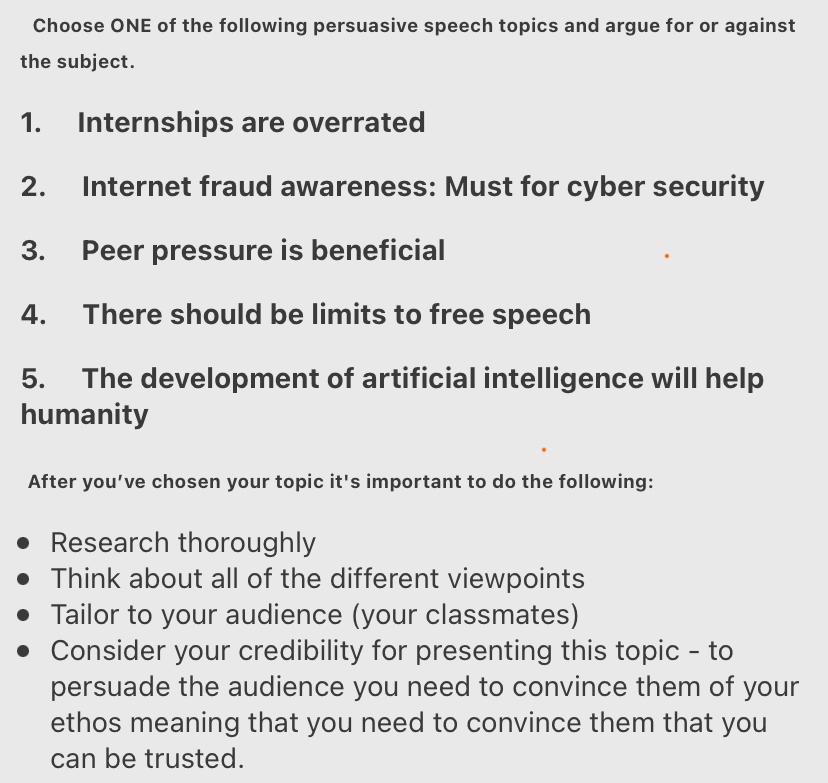 advocacy speech topics