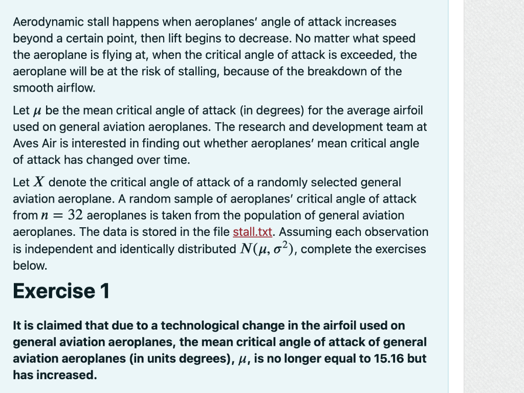 Solved Aerodynamic stall happens when aeroplanes' angle of | Chegg.com