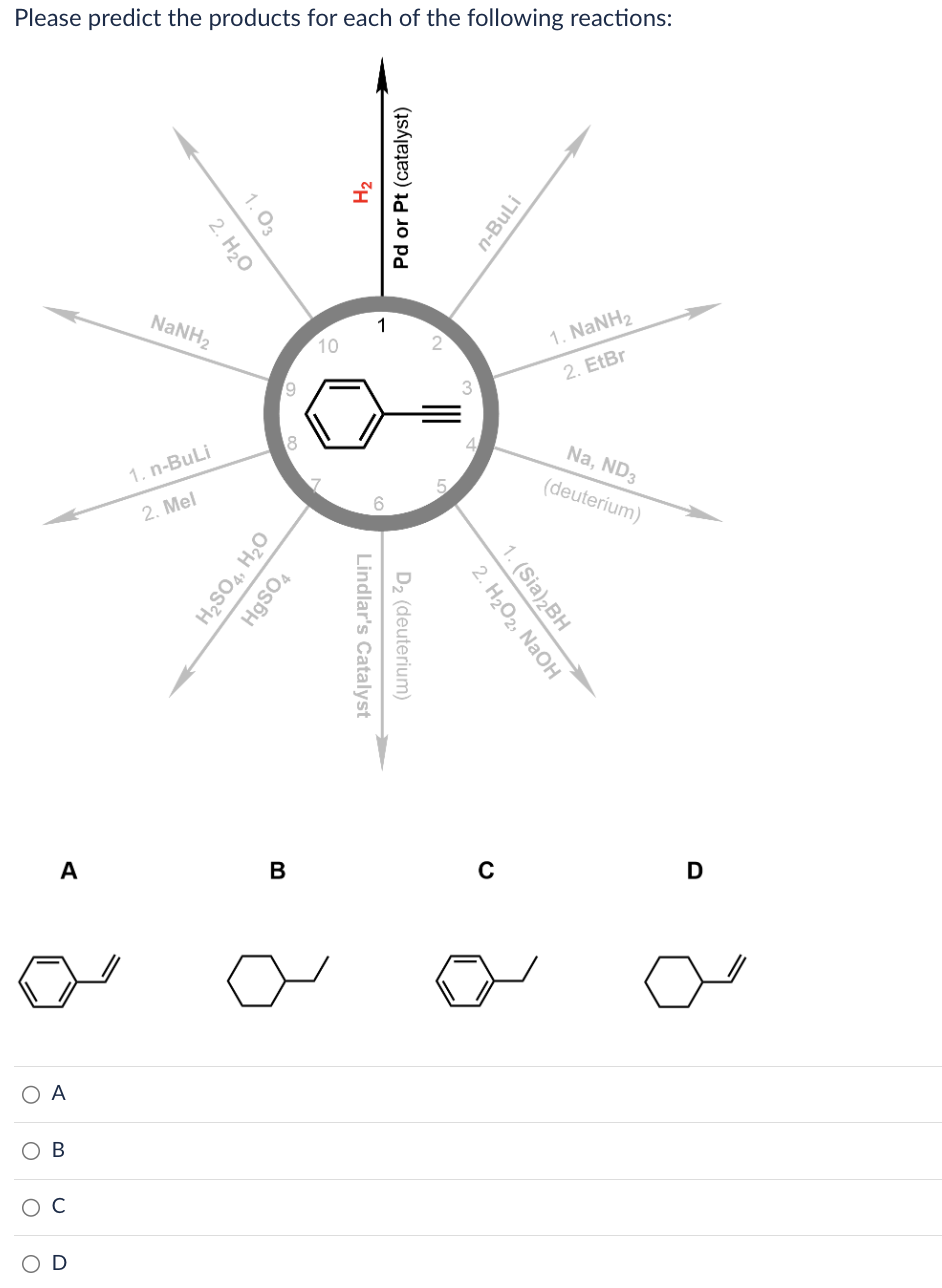 Solved Please Predict The Products For Each Of The Following | Chegg.com