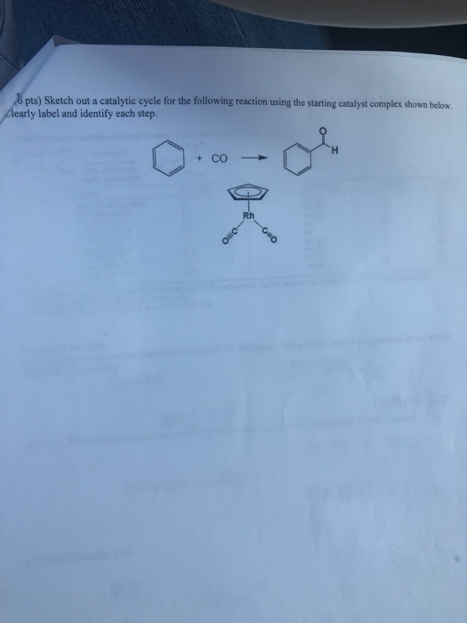 Solved Sketch out a catalytic cycle for the following | Chegg.com