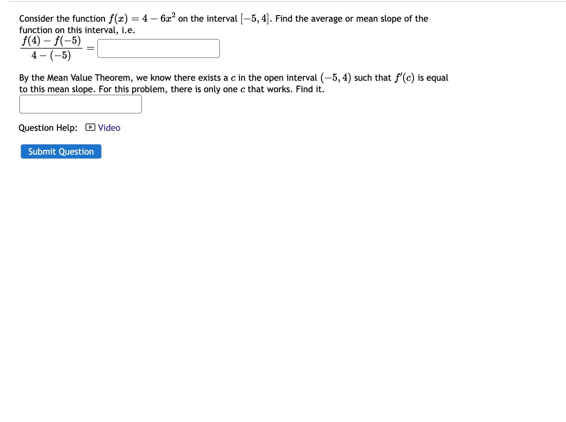 Solved Consider The Function Fx4−6x2 On The Interval 0043