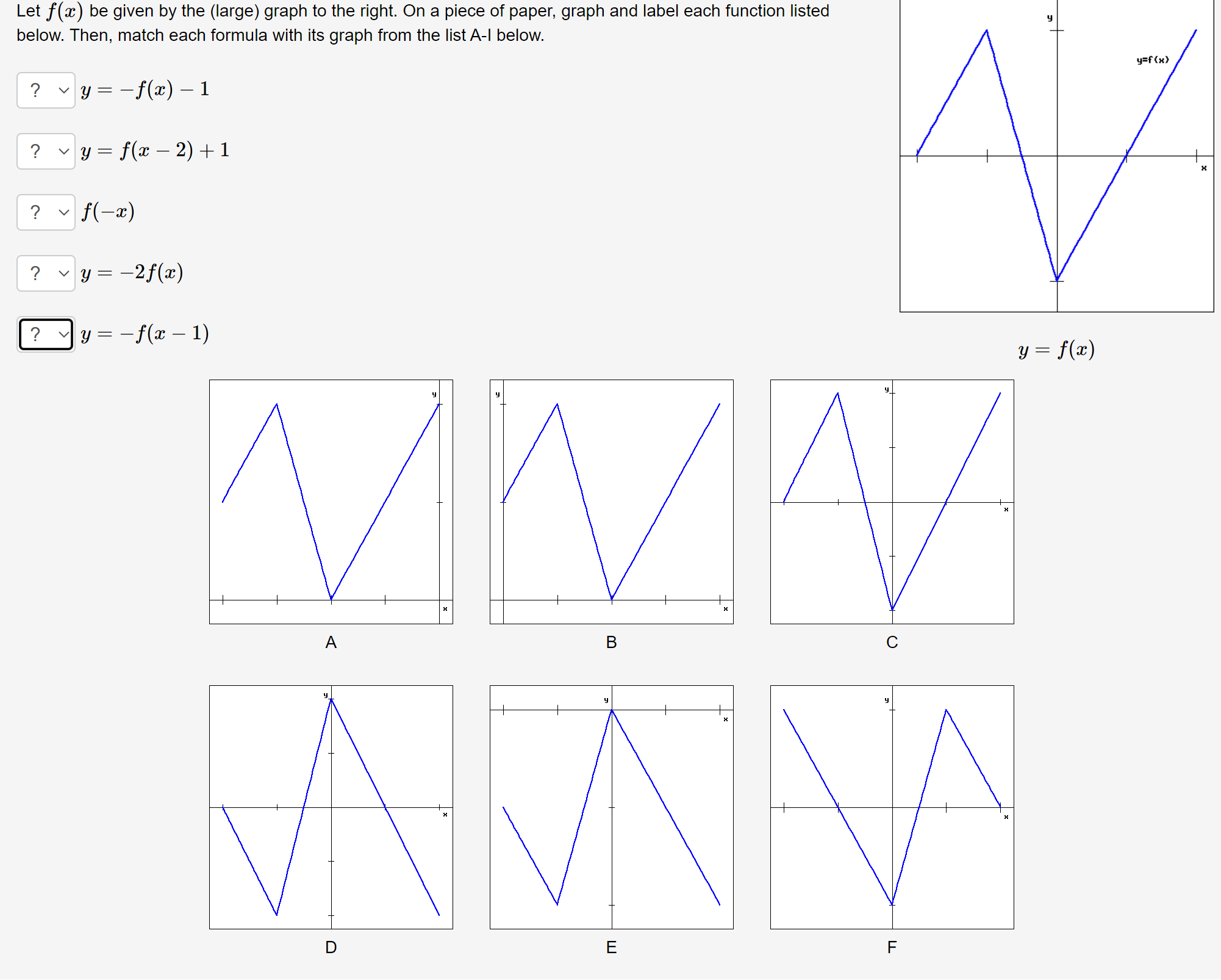 Solved Let F(x) Be Given By The (large) Graph To The Right. | Chegg.com