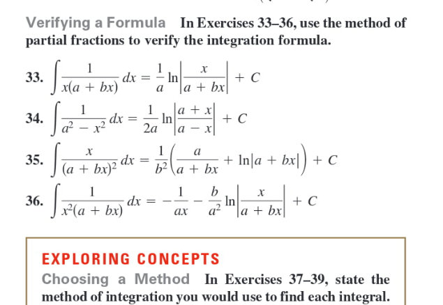 partial integration formula