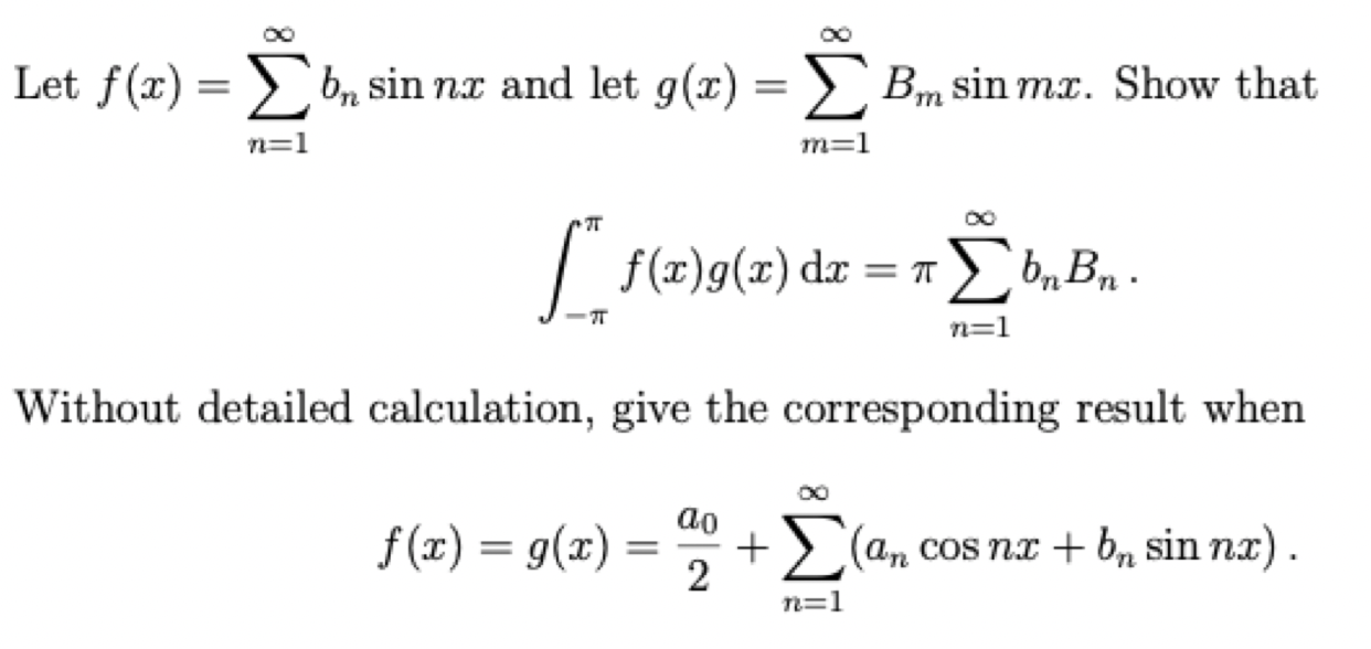 Solved The second part only, i.e. when f(x) = g(x) = ... | Chegg.com