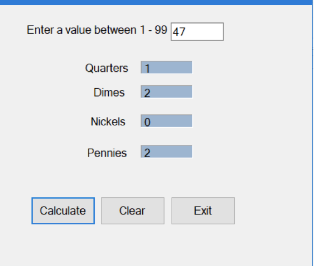 Solved Visual Basic Programming Step 1-2 not important, it's | Chegg.com
