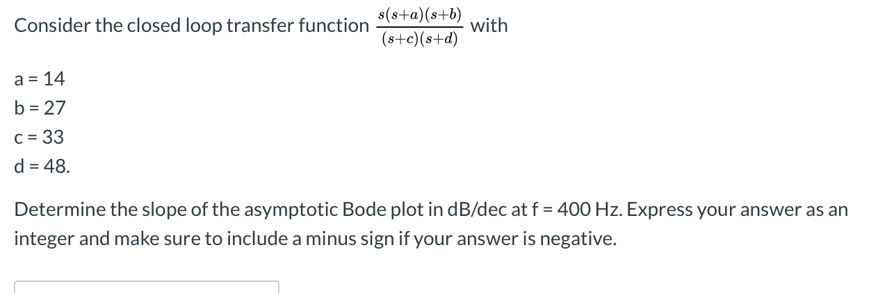 Solved Consider the closed loop transfer function ® | Chegg.com