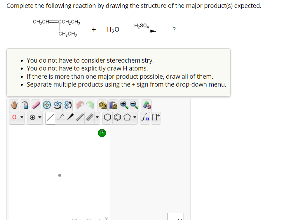 Solved Complete The Following Reaction By Drawing The | Chegg.com