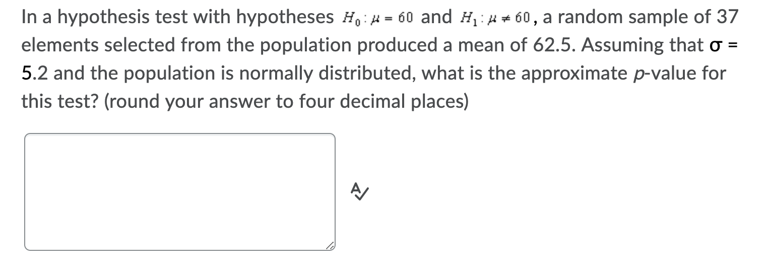 Solved 0 In a hypothesis test with hypotheses H 60 and Chegg