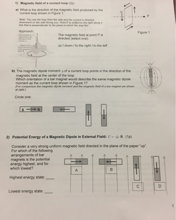 Solved What is the direction of the magnetic field produced | Chegg.com