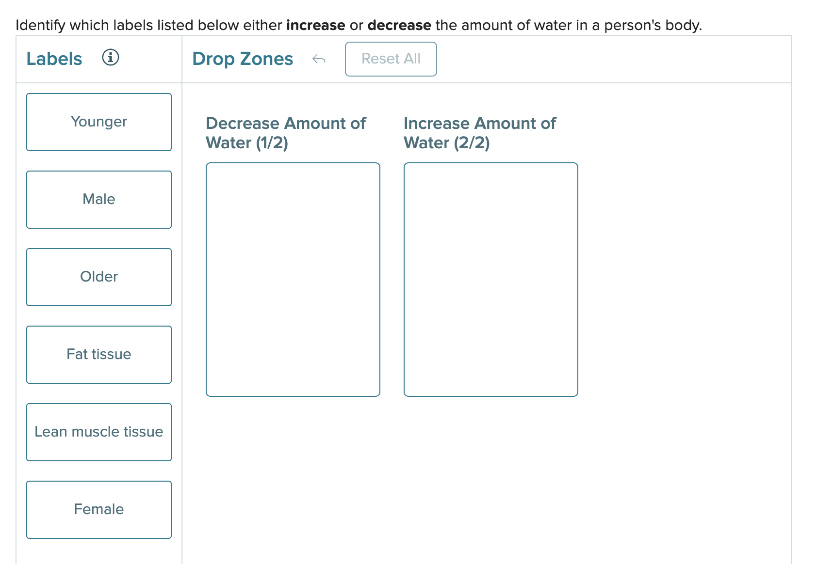 Solved Identify which labels listed below either increase or | Chegg.com