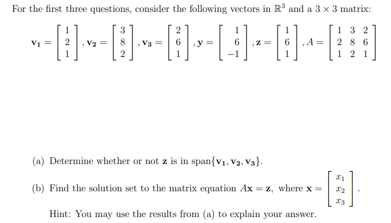 Solved For the first three questions, consider the following | Chegg.com