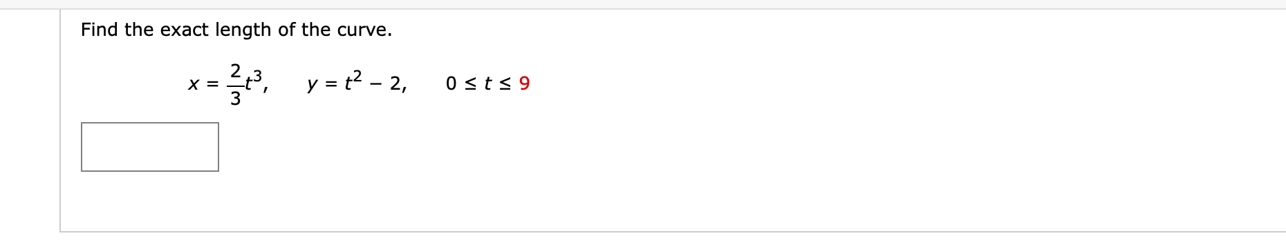 Solved Consider the parametric equations below. x = t | Chegg.com