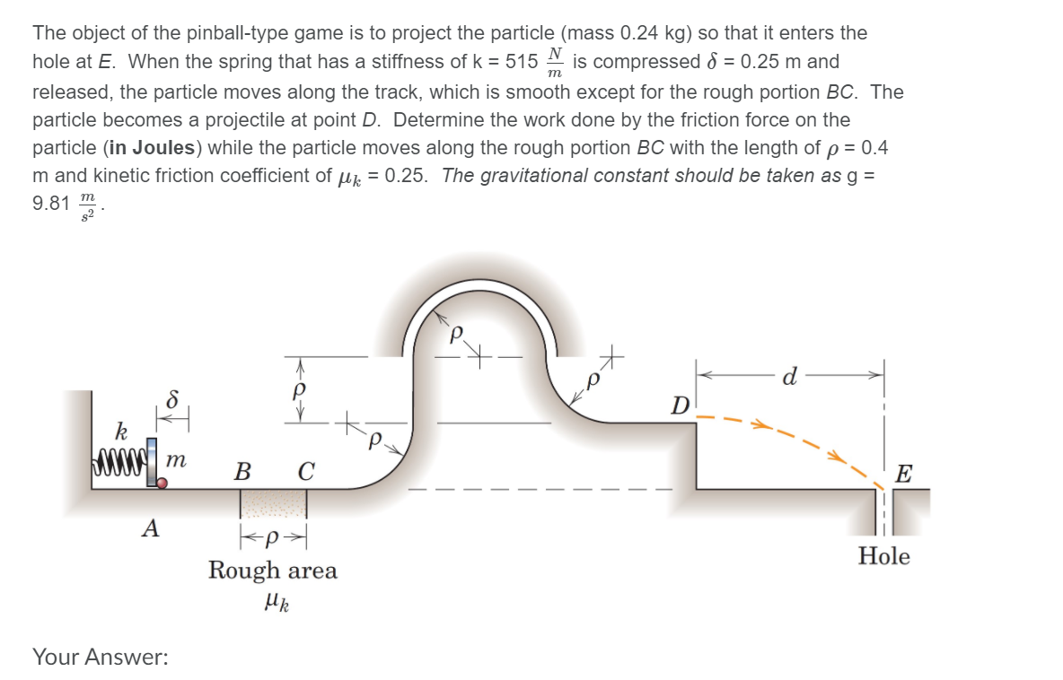 Solved The object of the pinball-type game is to project the | Chegg.com