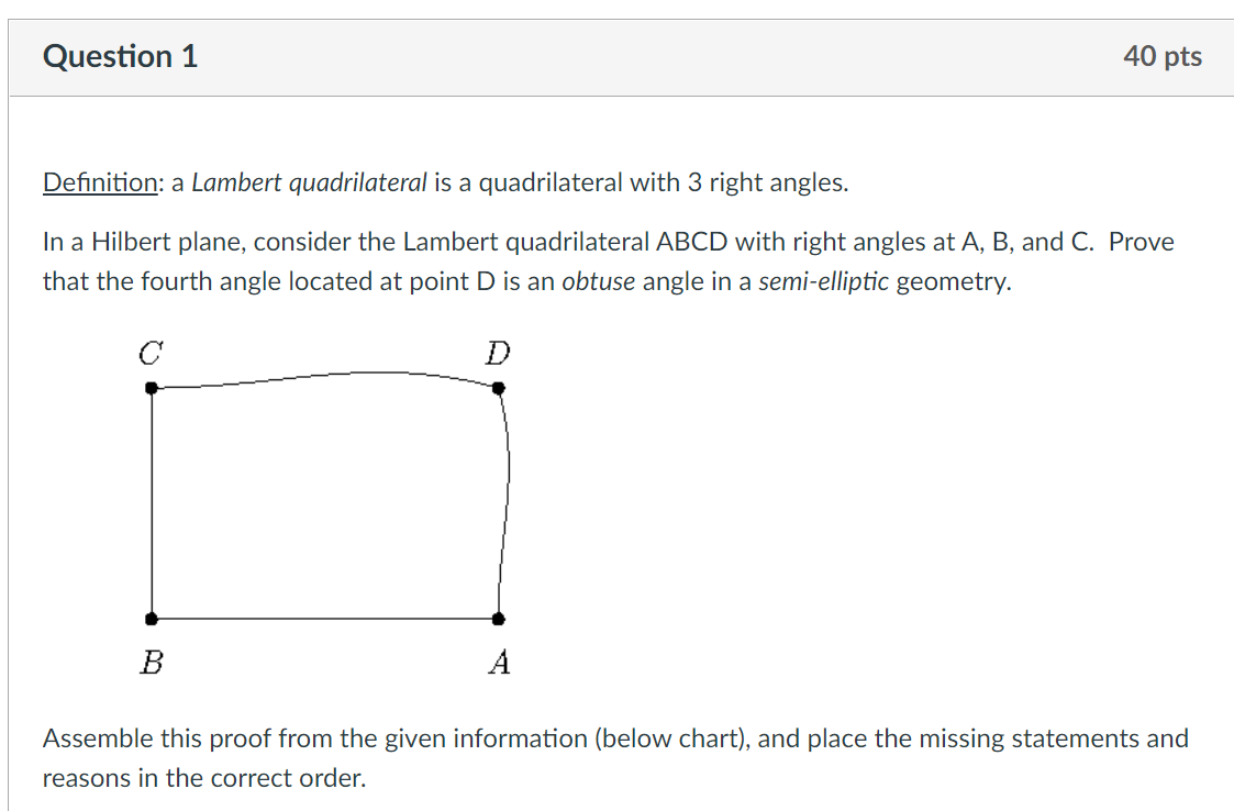 Solved Definition a Lambert quadrilateral is a