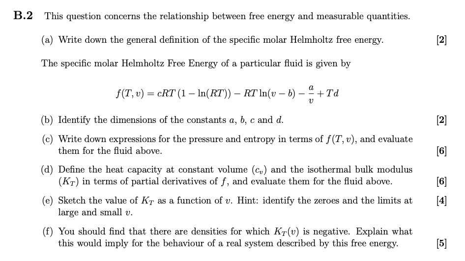 Solved B.2 This Question Concerns The Relationship Between | Chegg.com