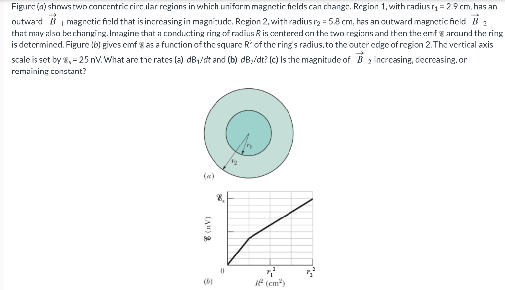 Solved חן 2 Figure (a) Shows Two Concentric Circular Regions | Chegg.com