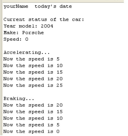 Solved Write a class named Car that has the following | Chegg.com