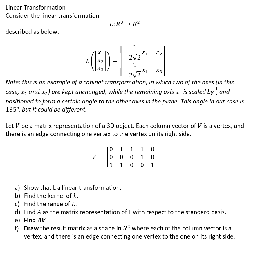 linear transformation problem solving