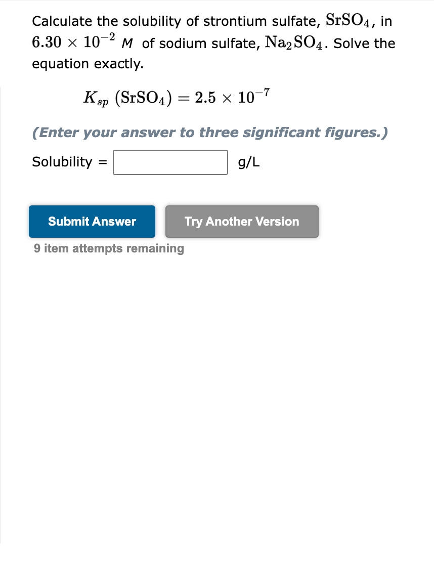 Solved The solubility of lead(II) iodate in water is