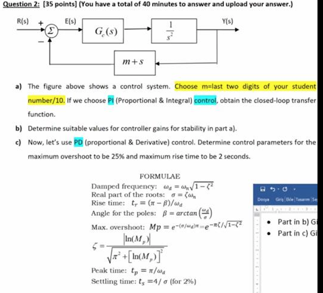 Solved Question 2: (35 points) (You have a total of 40 | Chegg.com