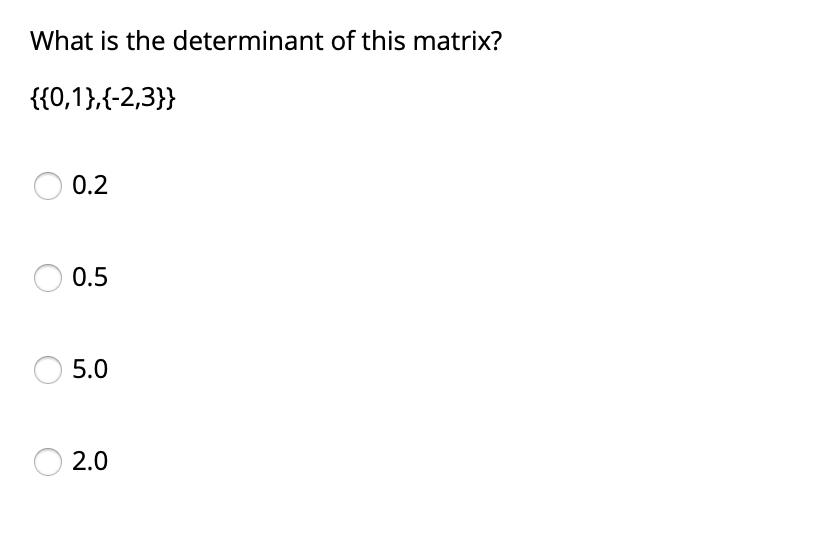 what does a 2 x 3 matrix look like