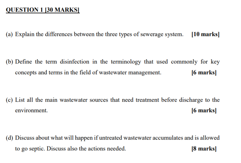 Solved QUESTION 1 [30 MARKS (a) Explain the differences | Chegg.com