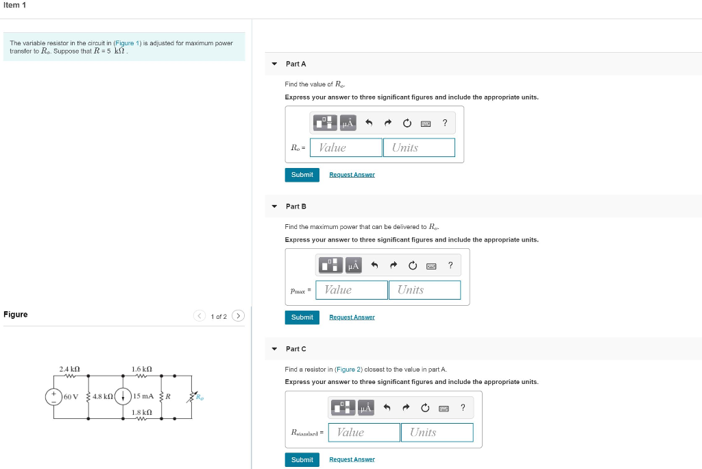 Variable Power Questions Solved Item 1 The variable resistor in the circuit in | Chegg.com
