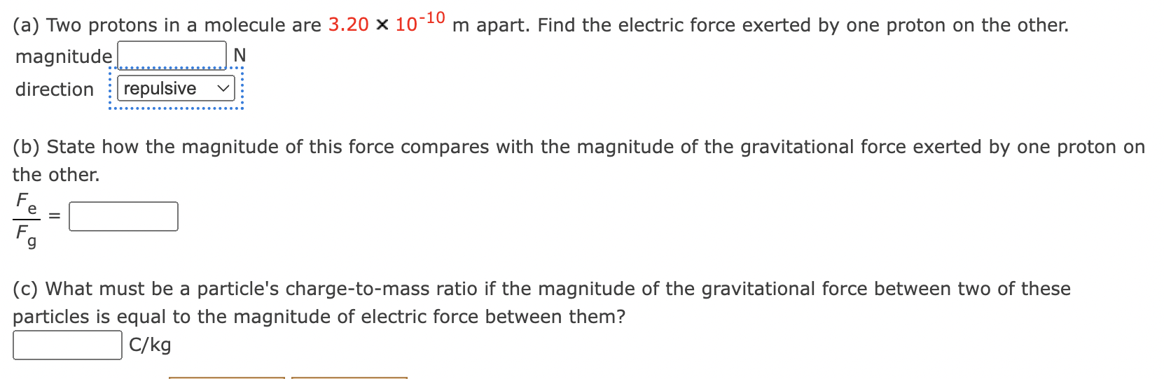 Solved A Two Protons In A Molecule Are M Apart Chegg Com