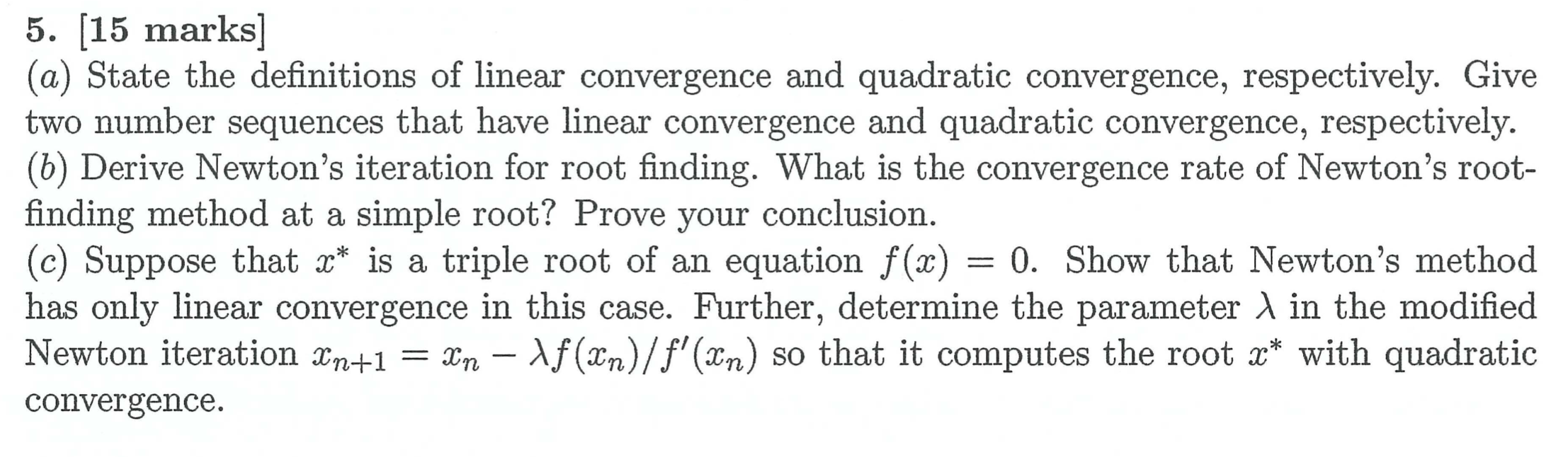 Solved 5. (15 marks] (a) State the definitions of linear | Chegg.com