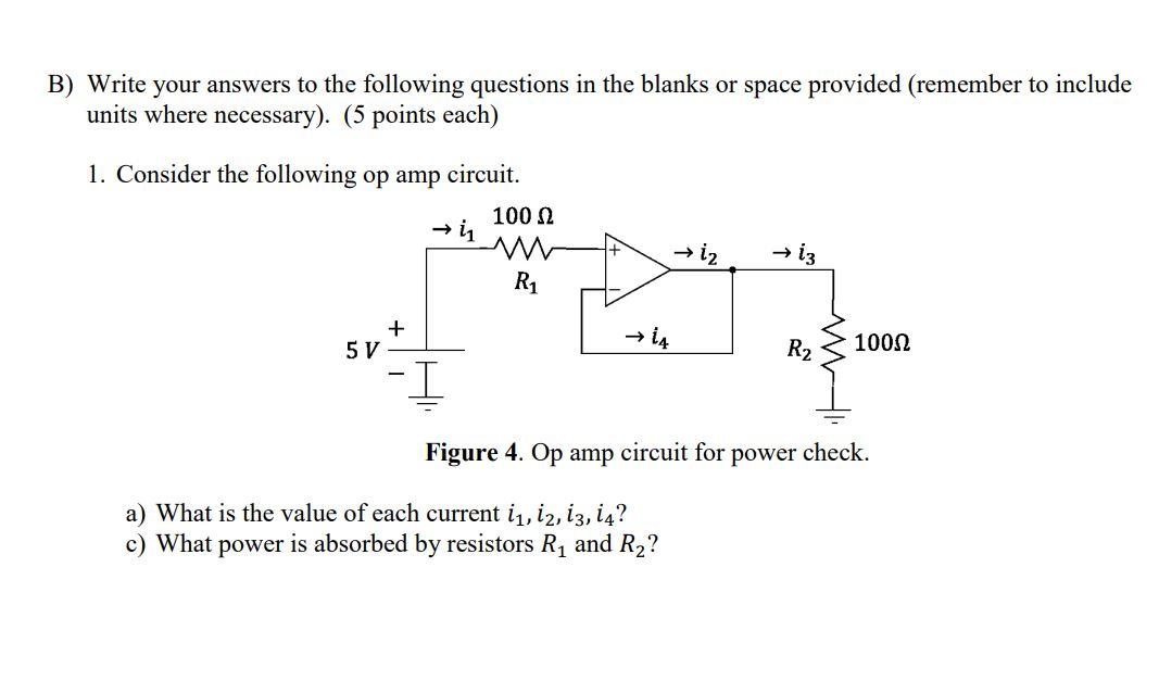 Solved B) Write Your Answers To The Following Questions In | Chegg.com