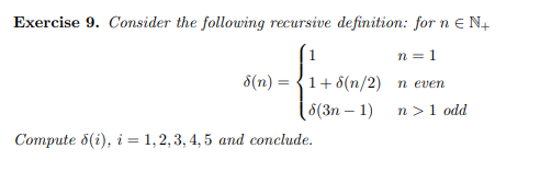 Solved Exercise 9. Consider The Following Recursive 