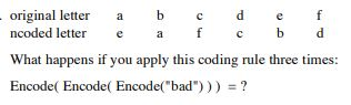 Solved Rules are given for encoding a 6 letter alphabet: (a) | Chegg.com