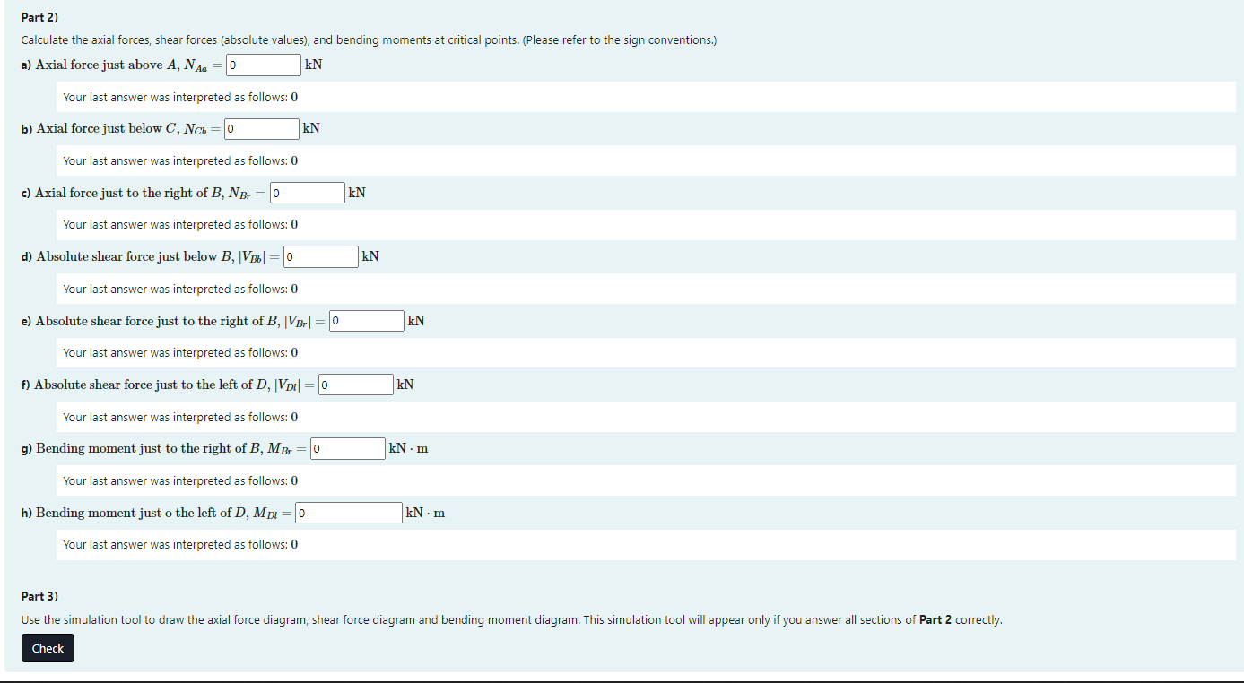 Solved Week 1, Question 2: For the frame shown below, take P | Chegg.com