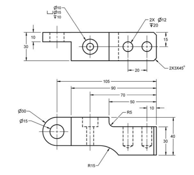 Solved Identify the drawing dimensioning mistake below. | Chegg.com