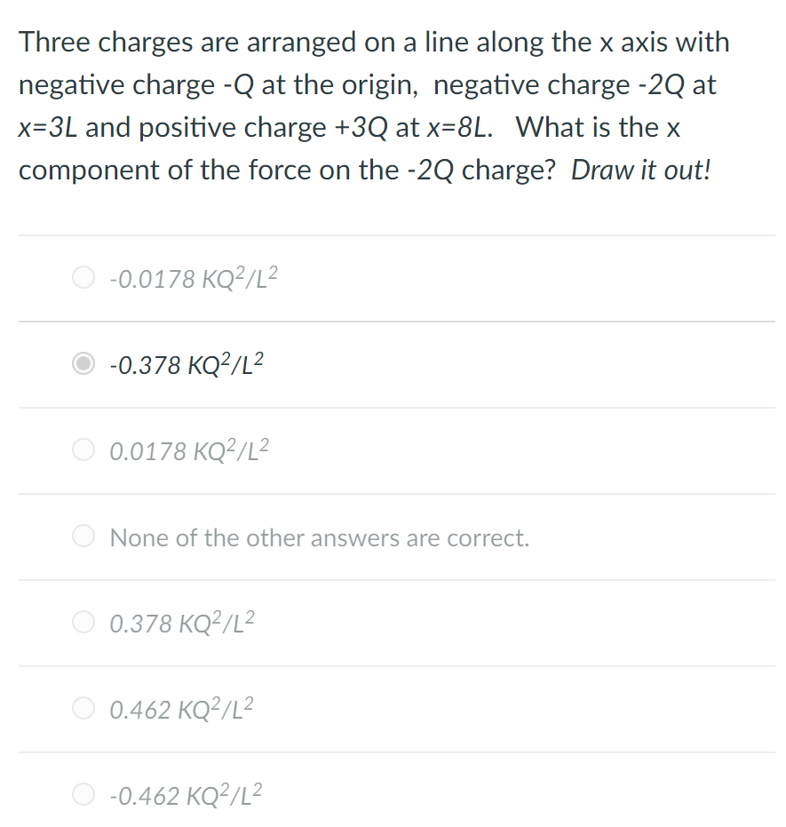 Solved Three Charges Are Arranged On A Line Along The X Axis Chegg Com Chegg Com