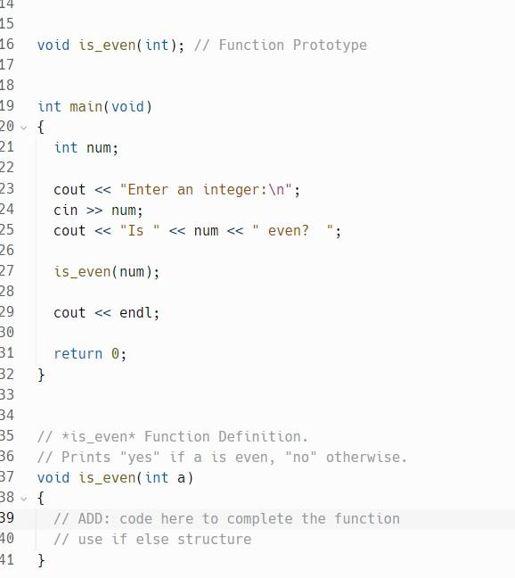 Solved Enter an integer: 12 Is 12 even? yes Enter an | Chegg.com