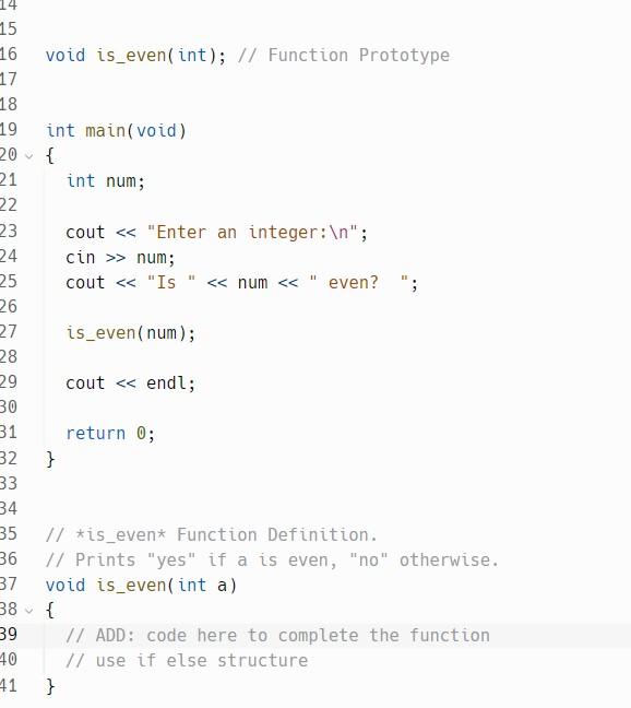 Solved Enter an integer: 12 Is 12 even? yes Enter an | Chegg.com