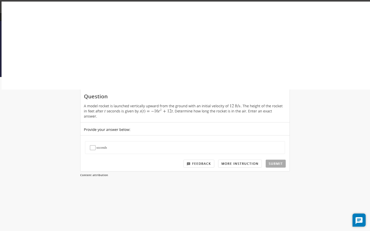 Solved Question A model rocket is launched vertically upward