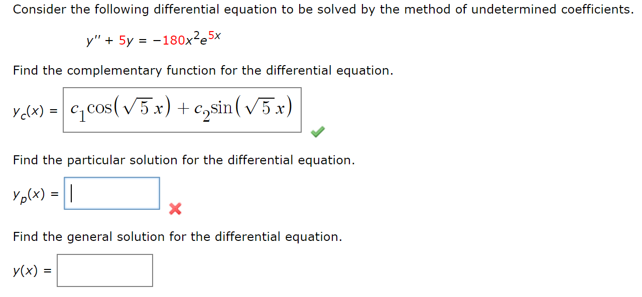 Solved Consider the following differential equation to be | Chegg.com