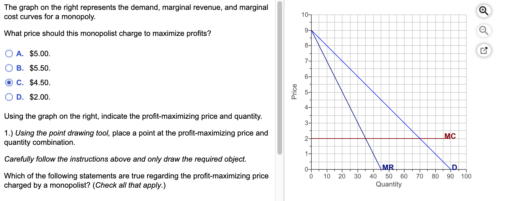 Solved The Graph On The Right Represents The Demand 1463