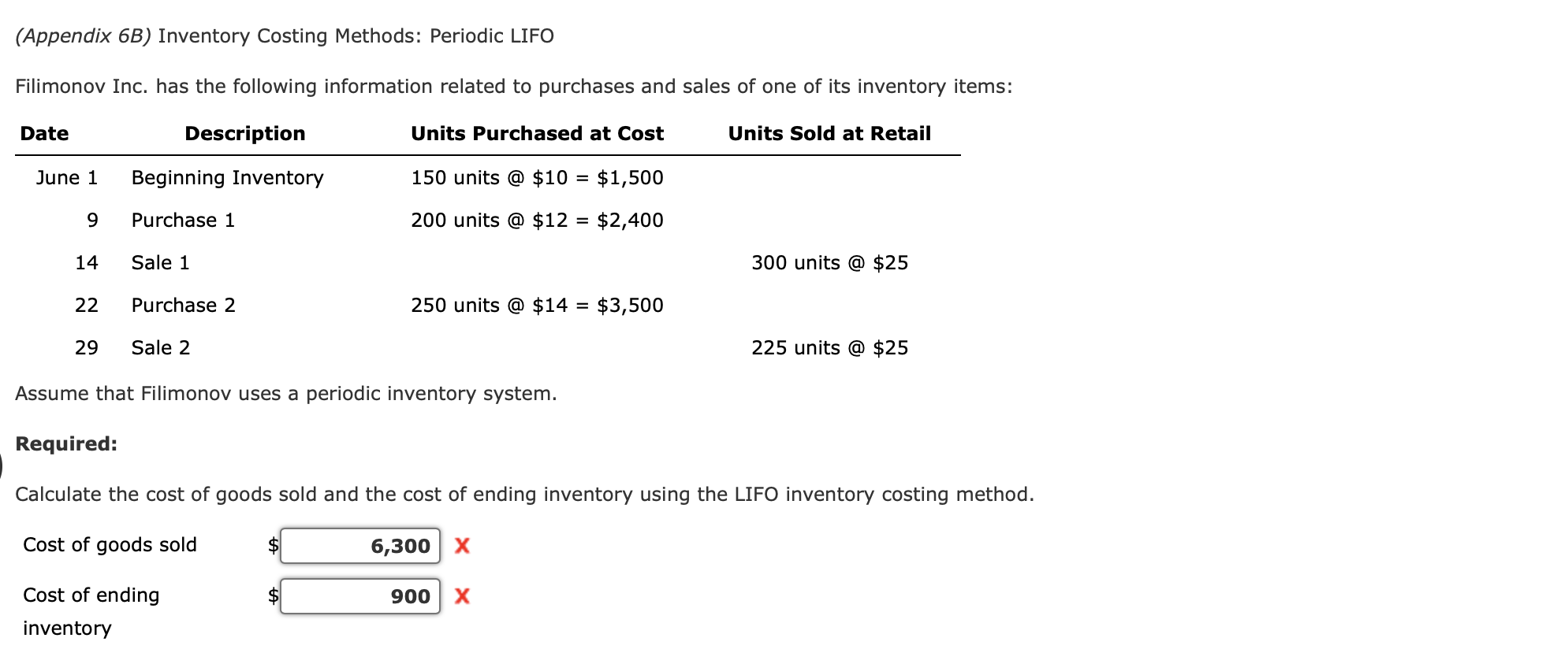 Solved (Appendix 6B) Inventory Costing Methods: Periodic | Chegg.com