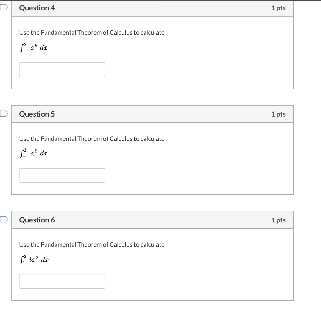 Solved Question 4 1 pts Use the Fundamental Theorem of | Chegg.com