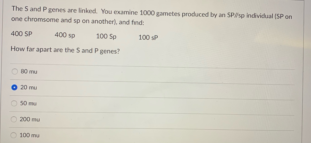 The S And P Genes Are Linked You Examine 1000 Chegg Com