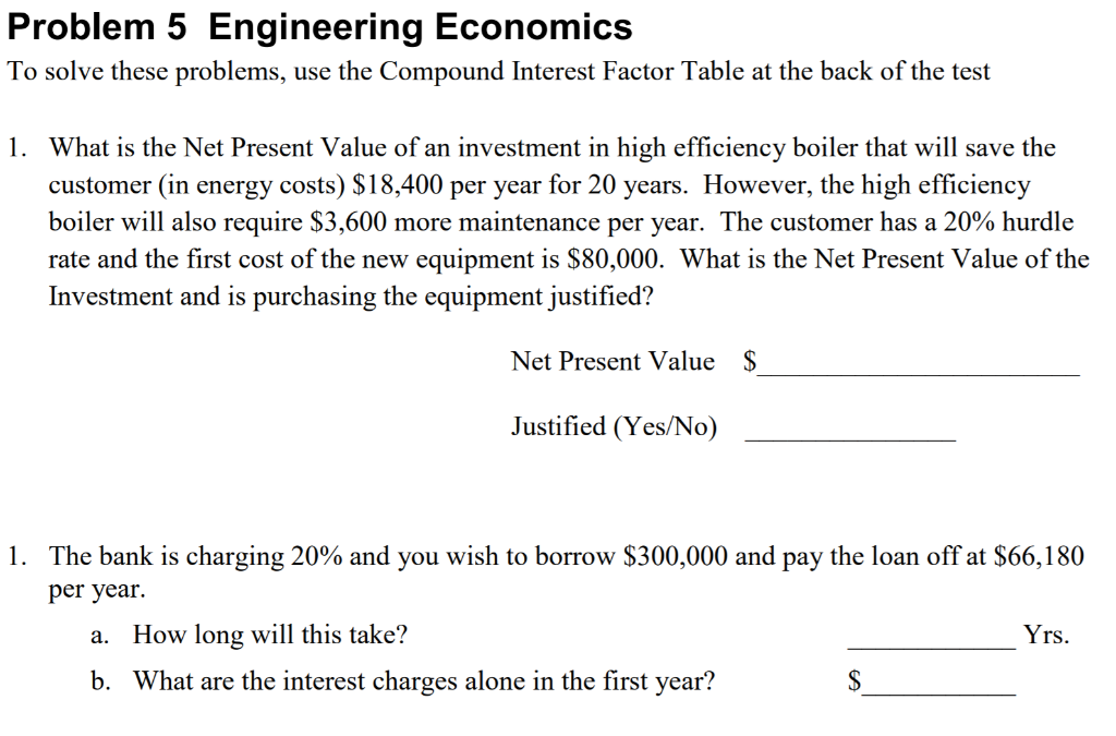 Solved Problem 5 Engineering Economics