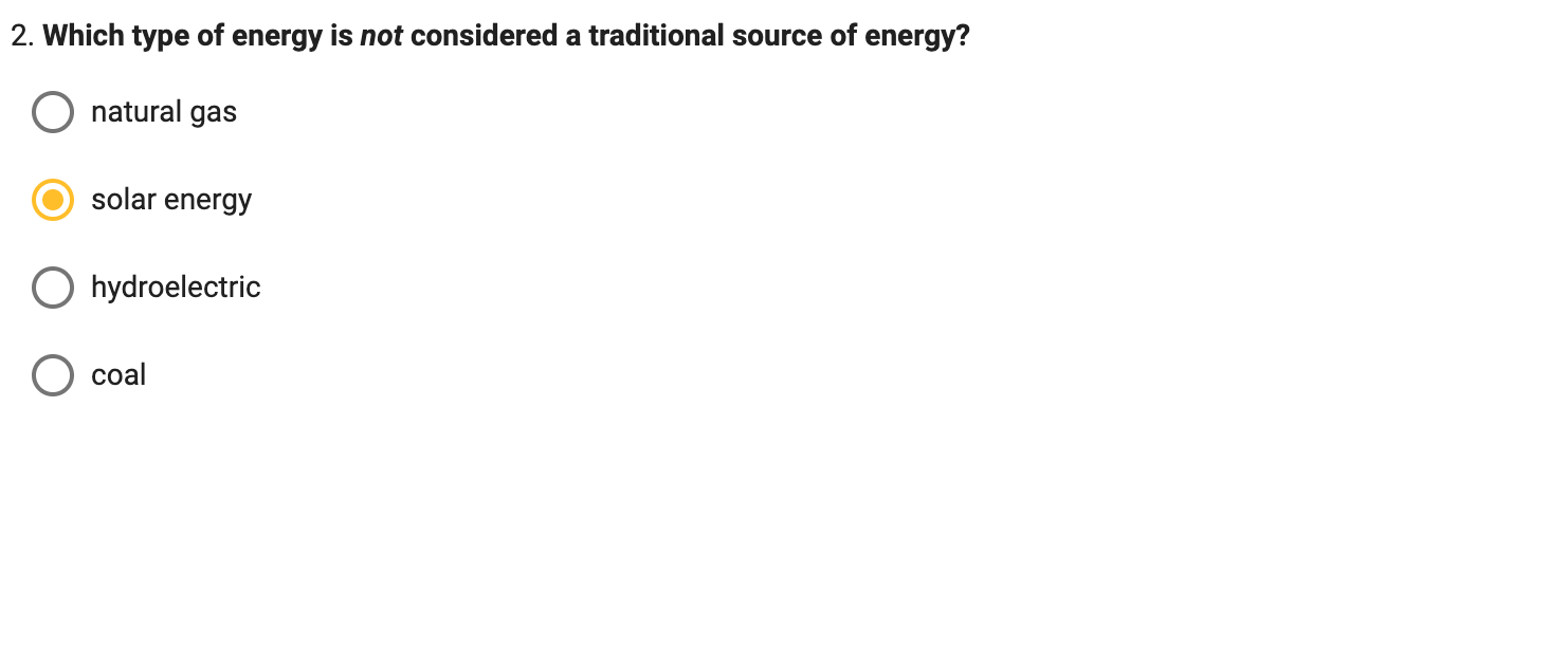 which of the following is not considered a stored energy source