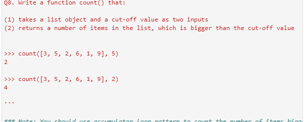 Solved Q7. Write a function sum() that: (1) takes a starting | Chegg.com
