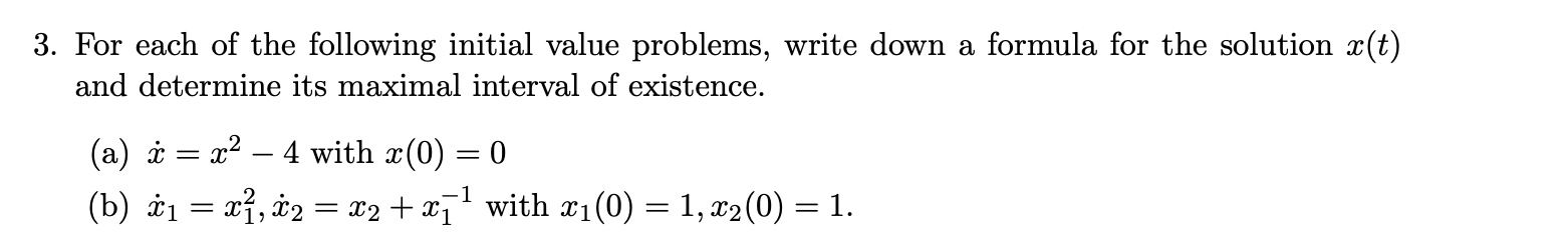 Solved 3. For each of the following initial value problems, | Chegg.com