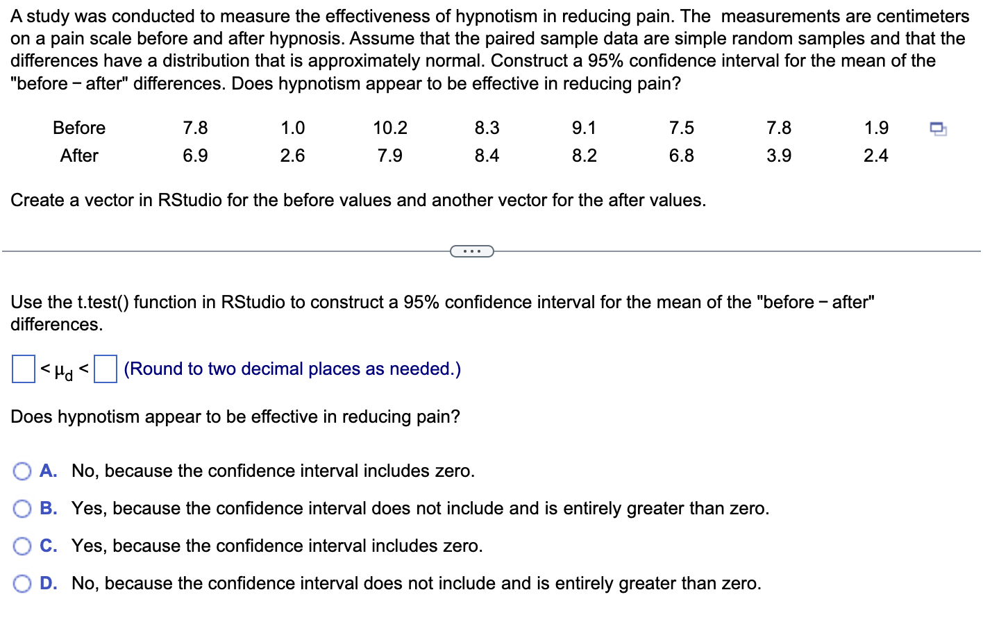 Solved A study was conducted to measure the effectiveness of | Chegg.com